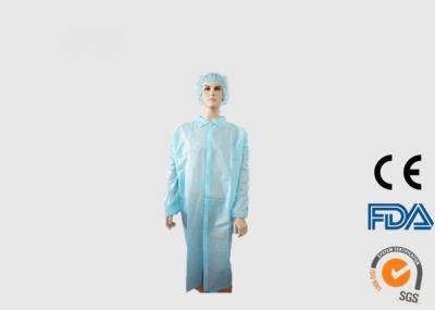 Spunbond Polypropylene Disposable Lab Jackets For Medical Students / Visitors