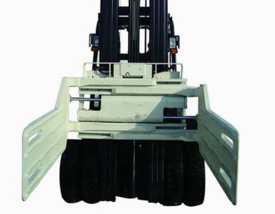 Black Color Forklift Truck Attachments Carbon Steel Rotating Bale Clamps