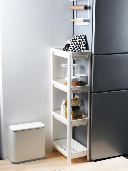 White Plastic Bathroom Corner Shelves 4 Layer Plastic Bathroom Corner Shelf