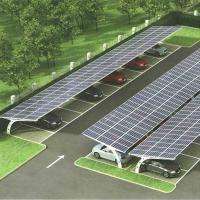 Fora da grade o Carport de aço derramou sistemas da montagem de painel da energia solar