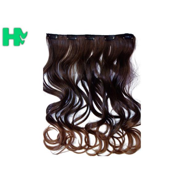 Silky Korea Clip In Synthetic Hair Extensions Heat Resistant Natural Looking