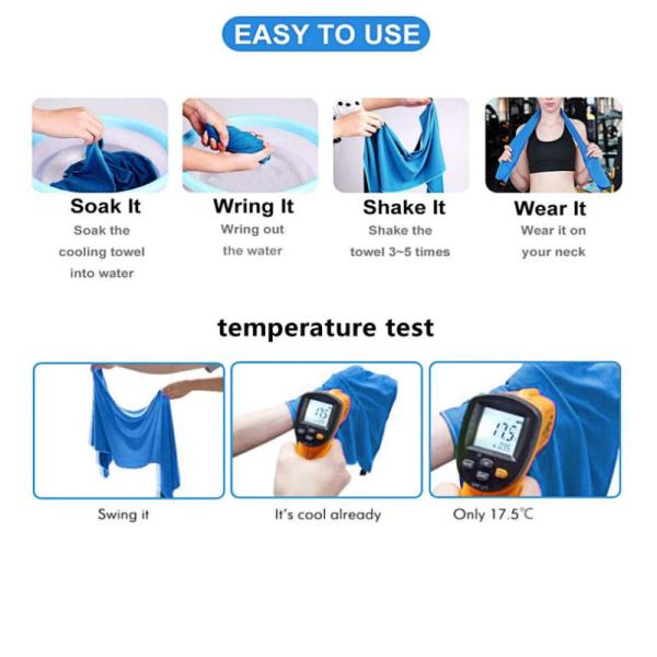 BSCI Sublimation Microfiber Cooling Towel For Golf Sports ODM