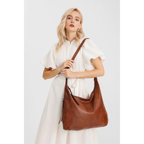 Vintage Leather Tote Crossbody Bag The Perfect Addition to Your Daily School Life