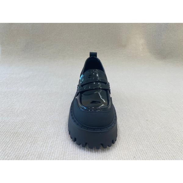 Ladies Thick Heel Mules Low Cut Bright Surface Womens Heeled Mules