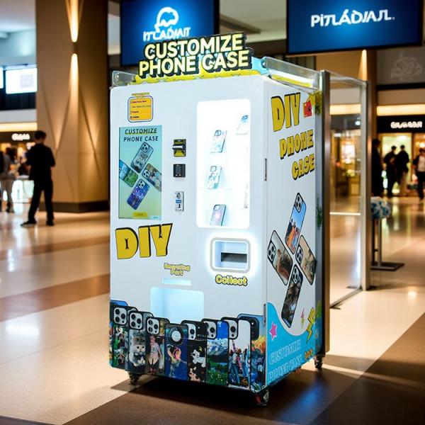 Compact 1500mm x 800mm x 600mm Phone Case Printing Vending Machine with 27-Inch/32-Inch Wave Crystal Display and Up to 20 Cases per Hour