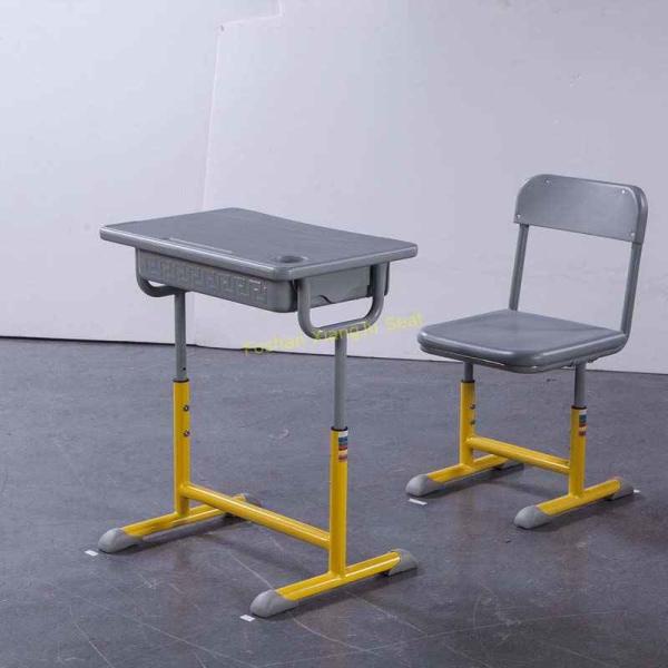 HDPE Environmental Iron Aluminum Student Desk Aand Chair Set With Drawer