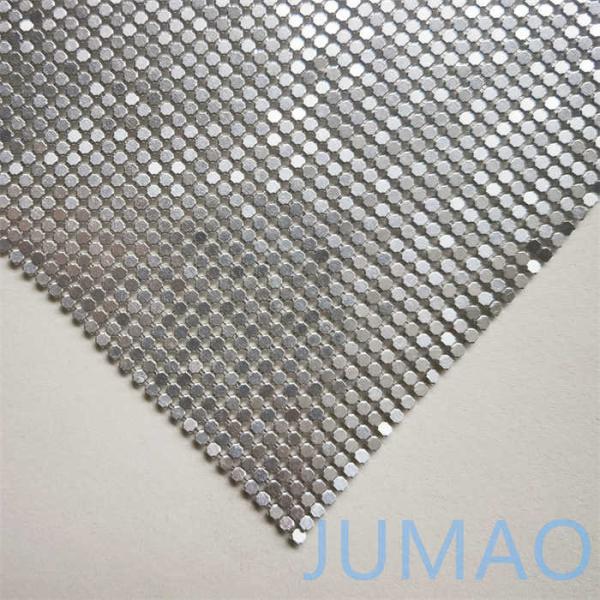 Aluminum Metal Sequin Curtains For Architecture Metallic Silver