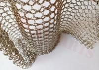 separação de aço inoxidável do espaço de Ring Mesh Curtain With Tracks For do fio de 10mm