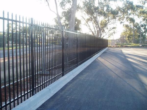2.4m X 2.4m SHS 65mm Tube Black Garrison Garden Fence Panels Security Spear Top Tubular Steel Fencing