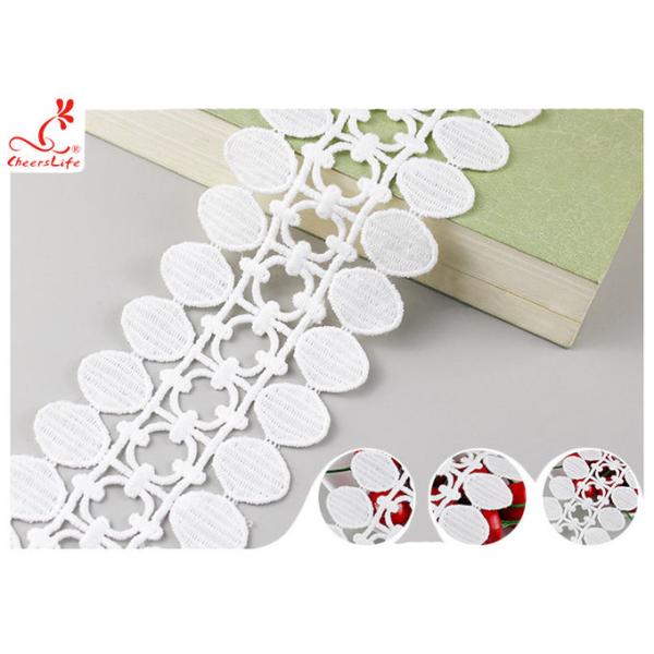 Полиэстер вышил шнурку гипюра расстворимому в воде/выпушке шнурка Пом Пом