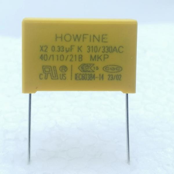 15mm Tinned Copper X2 Safety Capacitor With Dielectric Strength 2.5KVAC/1min Dissipation Factor