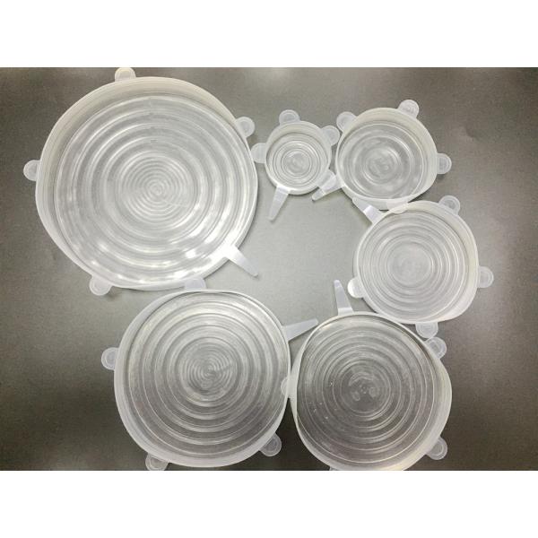 6 Pack Food Storage Covers Fancy Reusable Certificate Food Grade Silicone Lid Safe Healthy Fresh Cover for Container