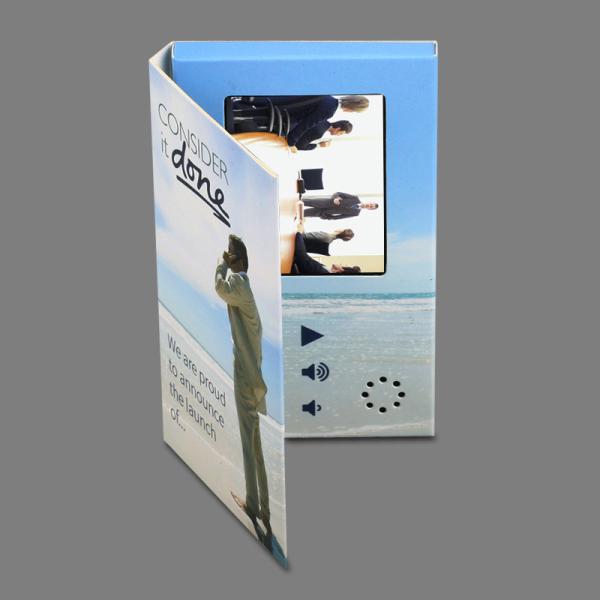 Customized 7 Inch Digital Video Brochure , Recharge Battery Video Direct Mail