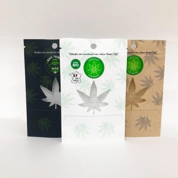 Eco Friendly Weed Packaging Bags For Herbs CBD Flower / Child Resistant Certified
