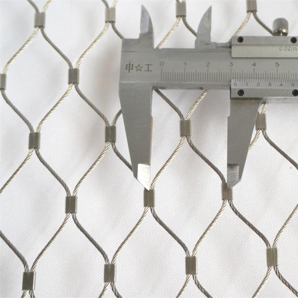 Architectural Flexible Webnet Stainless Steel Ferrule Rope Mesh 7x19 Mesh Aperture 50mmx50mm 2 2.70mm