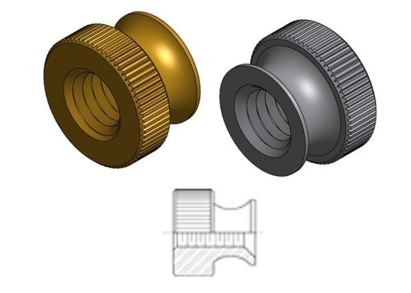 Parcial/serrilhou completamente os prendedores eletrônicos dos suportes isoladores de bronze do Swage de bronze/alumínio