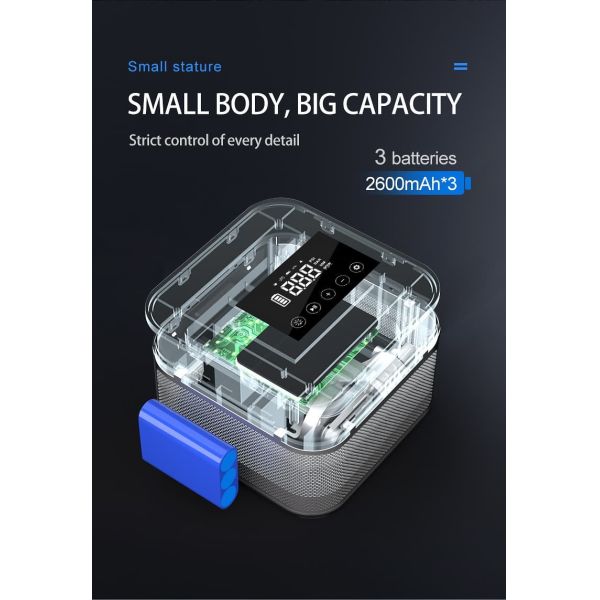 150PSI Smart Portable Car Tire Pump With Power Bank Emergency Lighting