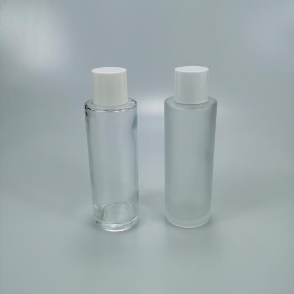 Glass Collar 100ml 150ml Frosted Cylinder Toner Bottle with Cap Body Material Glass