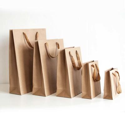 Encomenda personalizada aceita Logotipo Envio a granel Café Saco de papel Kraft marrom com alça