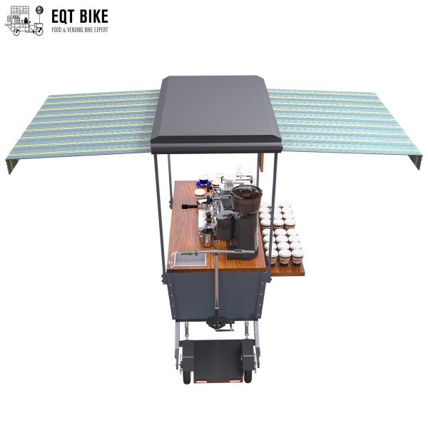 Waterproof Street Vending Coffee Bike Cart With Disc Brake