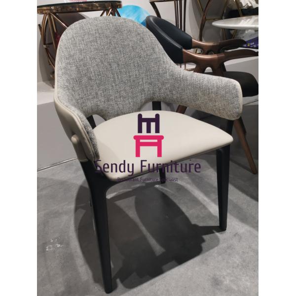 Кашемир PU кожаный обил подлокотник обедая стул для ресторана