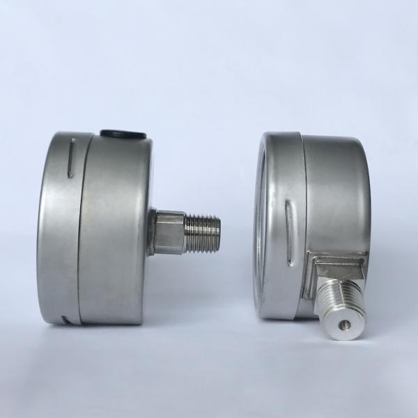 2.5 100 psi Oil Manometer 316 SS Tube/Socket All Stainless Steel Pressure Gauge for Hydraulic Industries