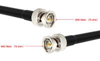 Cabo coaxial masculino video da câmera RG179 RF do cinema do cabo de extensão BMCC do cabo BNC de HD SDI Blackmagic