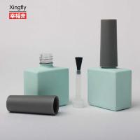 Botão de vidro de esmalte de unhas liso e vazio de 14 ml de cor personalizada Botão de esmalte de gel UV