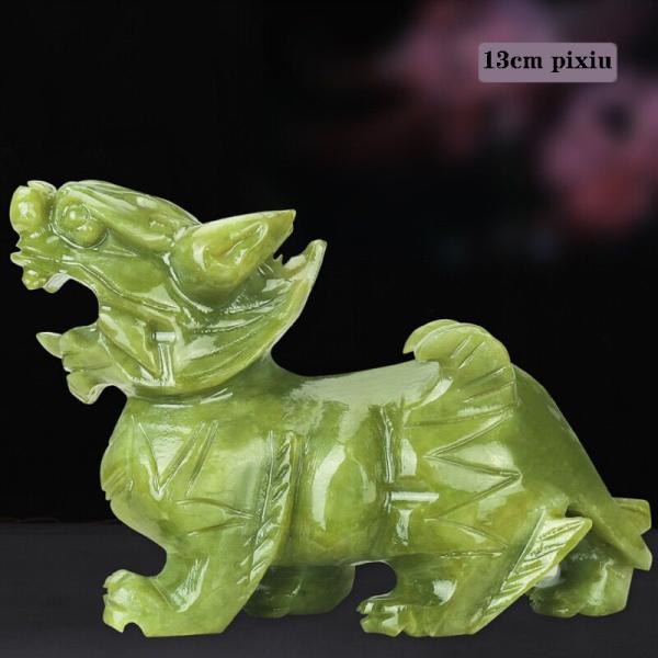 Regional Feature Pair Of Natural Jade Pixiu Home Office Feng Shui Jade Carving Crafts Jade Ornaments Feng Shui Pixiu