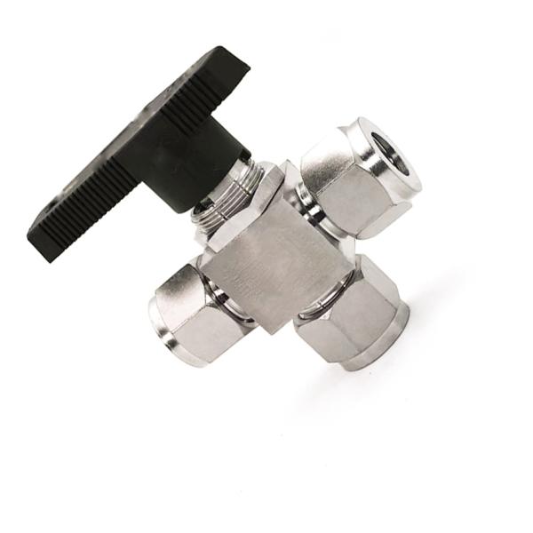 Водяной высокое давление из нержавеющей стали 3-сторонний шаровой клапан ручной Тип T