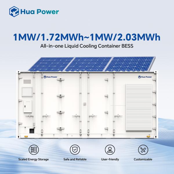 LFP Battery 500kW/1075kWh 1MWh Air-conditioning Cooling Integrated Energy Storage System With Customized Capacity