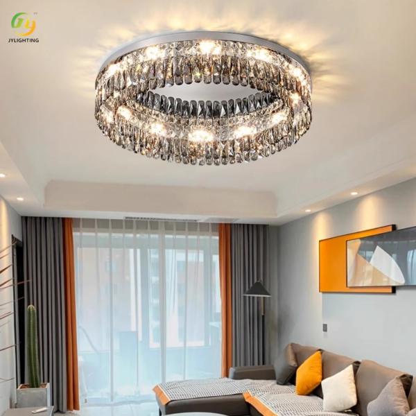 JYLIGHTING Living Room Atmosphere Luxury Modern Simple LED Light Luxury Bedroom Restaurant High-end Crystal Ceiling Lamp