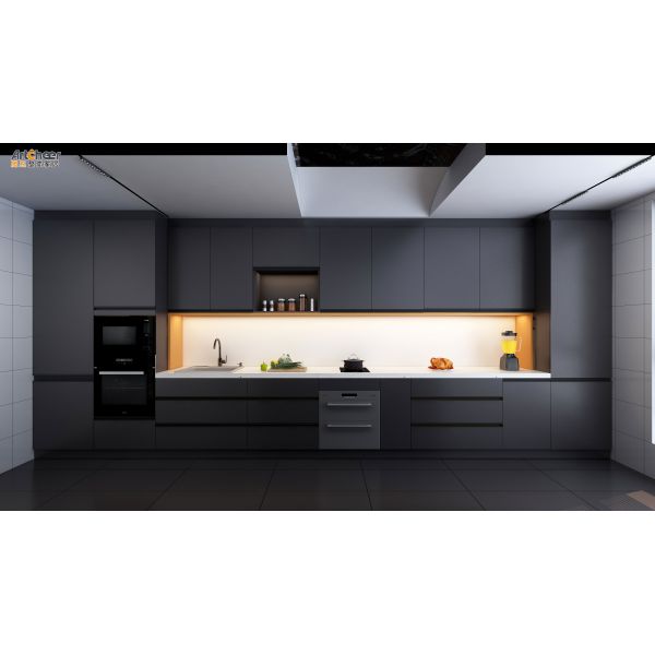 Modern MDF Door Kitchen Cabinet with Customized Size and Contemporary Design for Modular Storage
