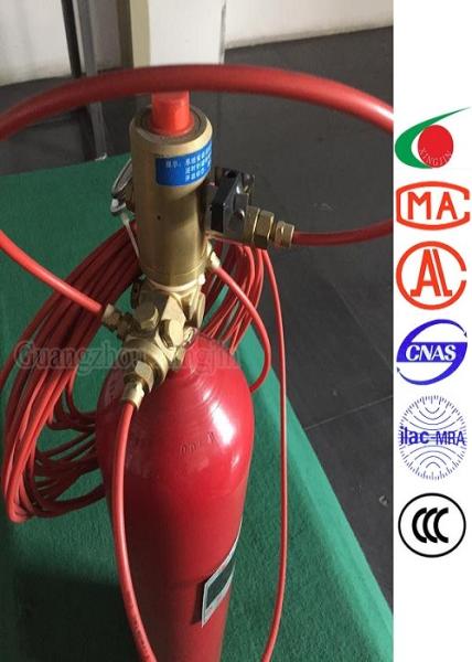 Direct type fire-detecting-tube extinguisher
