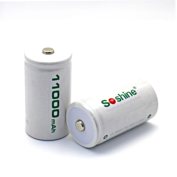 Soshine D/R20 Size Rechargeable Batteries NiMH 11000mAh