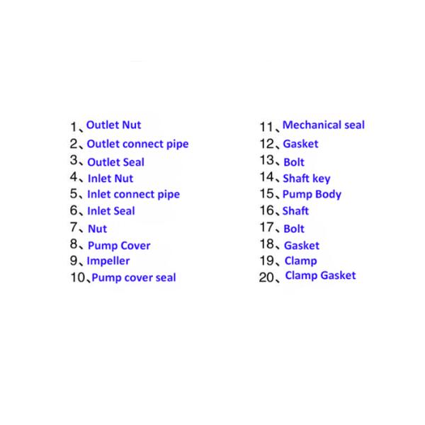 Насос КК1Т-50Т СС304 санитарный центробежный, насос качества еды жидкостный для воды