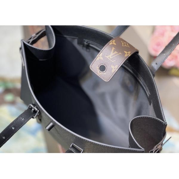 Black Mens Cross Pattern Genunie Cowhide Leather Handbag For Shopping