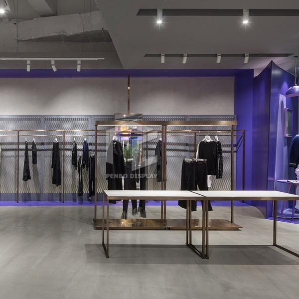 1100*550 Tempered Glass Clothing Store Counter Display With 6500K Light OEM