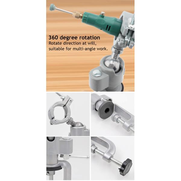 Стойка точильщика алюминиевого сплава с универсальными зажимными тисками