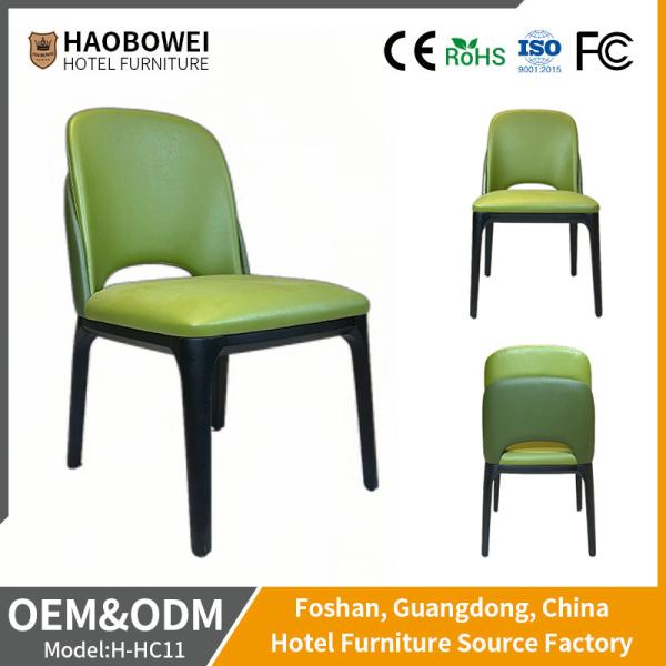Indoor Dining Room Ash Wood Leather Chair Without Armrest Fixed 500mm*600mm*850mm