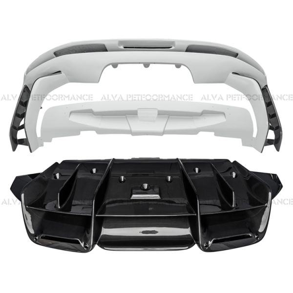 Ferrari SF90 Replacement Dry Carbon Fiber Body Kits With Trunk Lid Front Bumper Front Fenders Side Skirts Rear Bumper Rear Wing