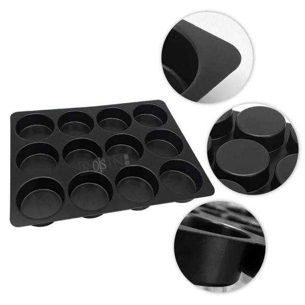 Round Black Plastic Chocolate Packaging Vacuum 12 Cavity Plastic Chocolate Tray