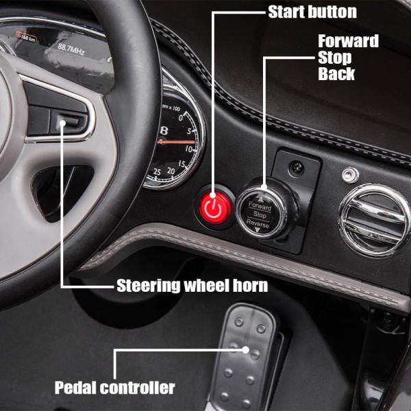 12V Battery Operated Licensed Ride On Car with Remote Control and Leather Seat