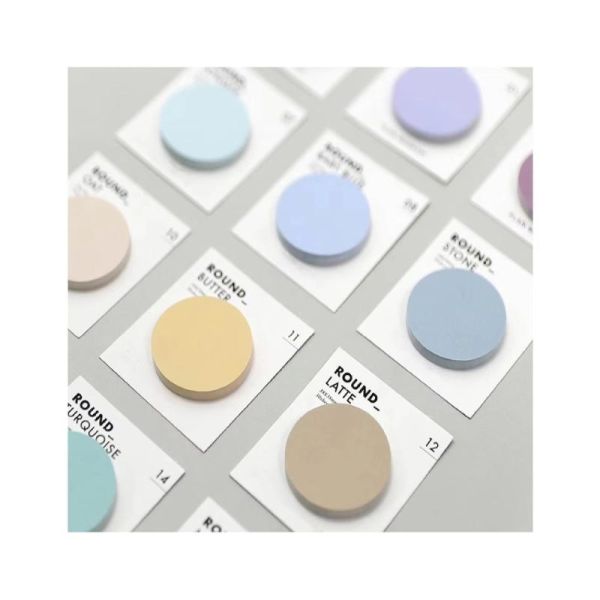 High Quality Customizable Circle Shape 3D Translucent Paper Pad Round Colorful Logo Sticky Notes