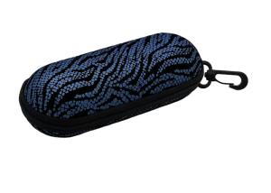 La tirette ronde bleu-foncé EVA Glasses Case With Lobster de tube étreint