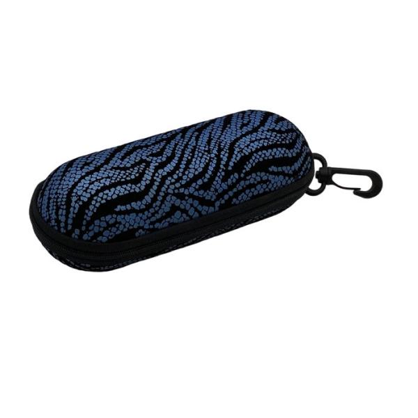 La tirette ronde bleu-foncé EVA Glasses Case With Lobster de tube étreint