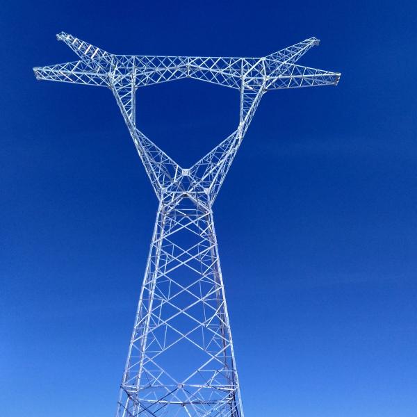 Linha de transmissão elétrica de aço torre do ângulo da tensão alta JIS H8641