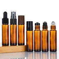 Bouteilles à rouleaux en verre à huile essentielle en acier inoxydable 10 ml