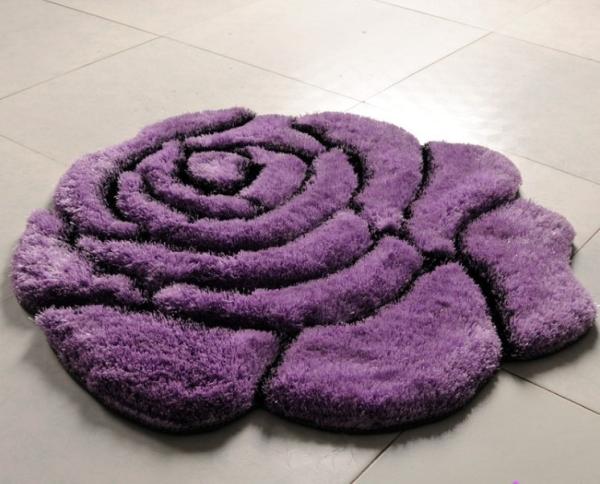 Romantic Rose 3D Polyester Shaggy Carpet Strench Yarn Mixed (3225)