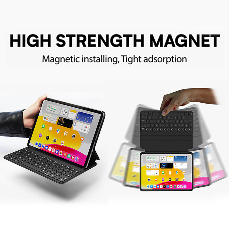 Ultra Slim PU Leather Tri-Fold Magnetic Smart Folio Keyboard Case for iPad 10.9 11 Inch